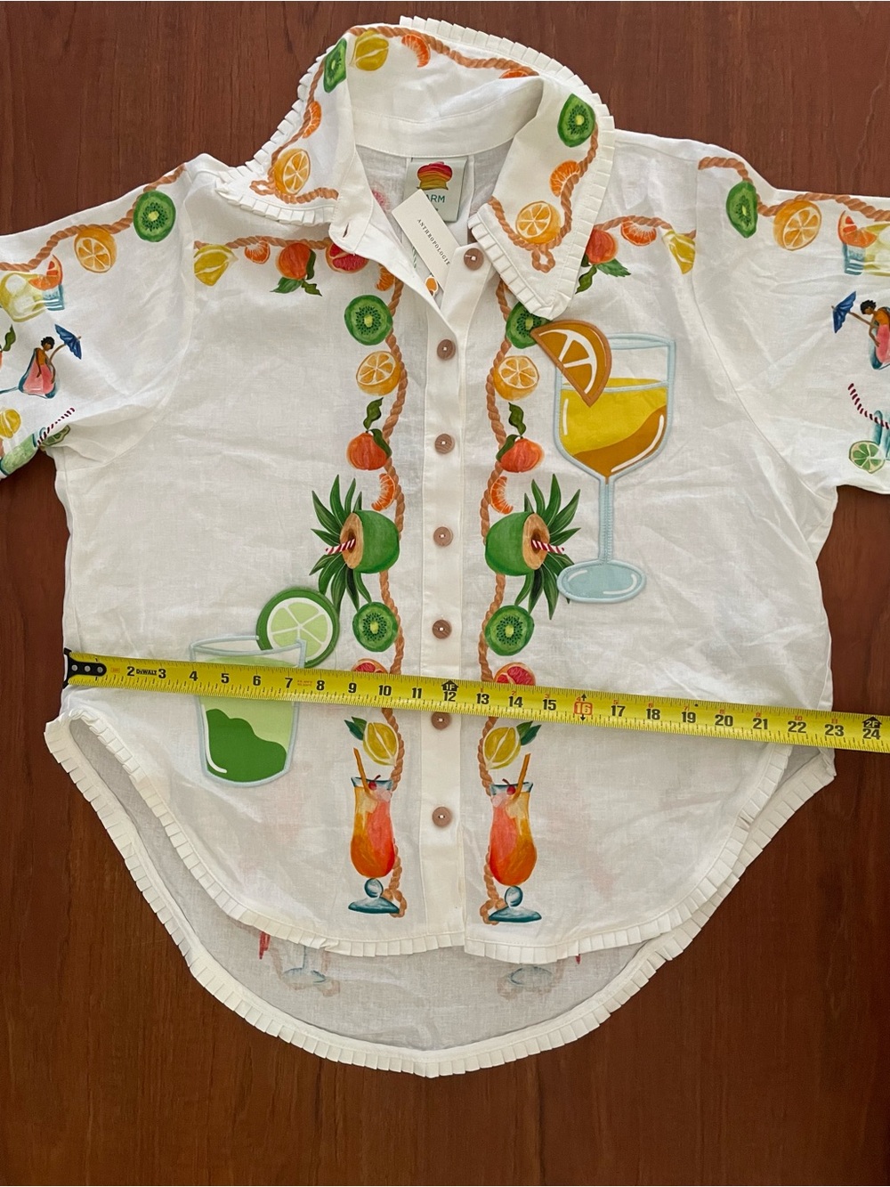 Biricutico shirt Farm Rio x Anthropologie size Large NEW - Picture 11 of 17